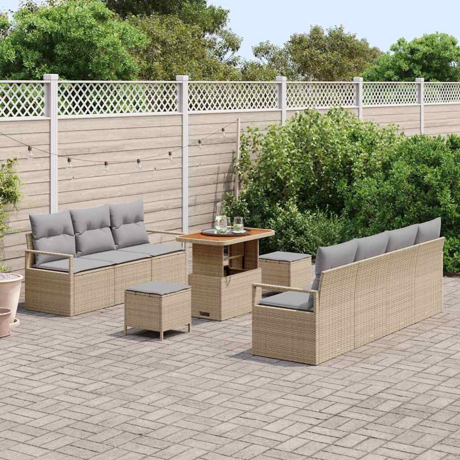 VidaXL Gartensofa-set poly-rattan  