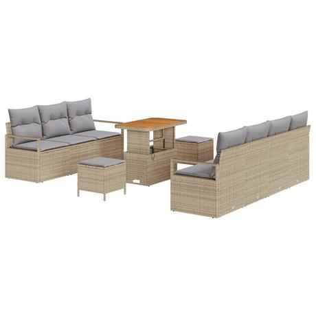 VidaXL Outdoortisch-set poly-rattan  