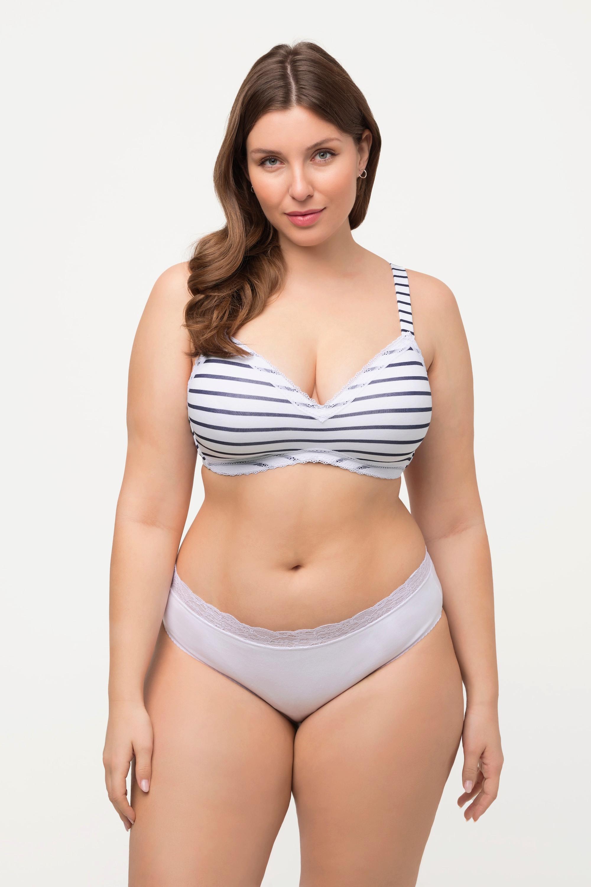 Ulla Popken Bügelloser Softschalen BH Streifen  