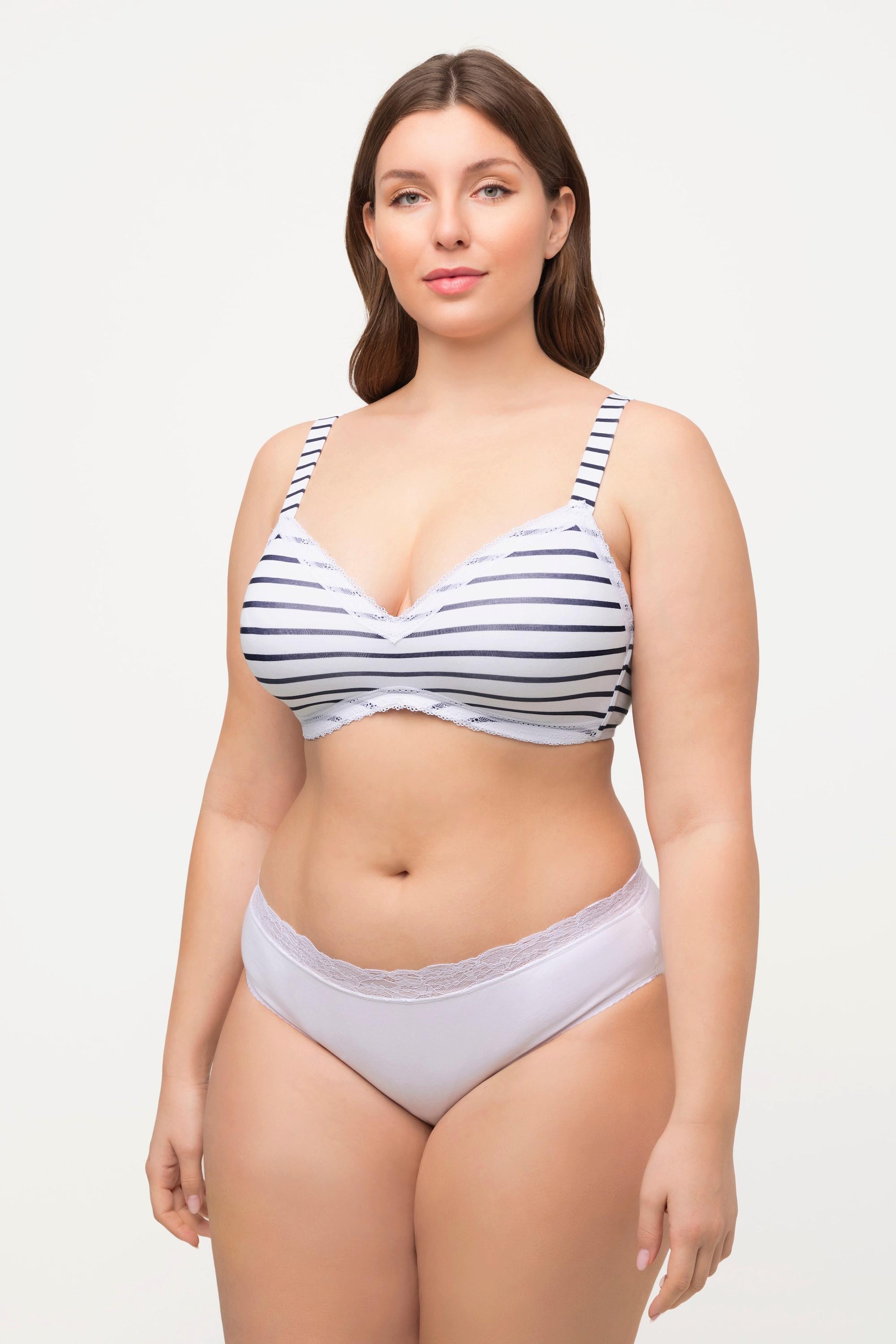 Ulla Popken Bügelloser Softschalen BH Streifen  