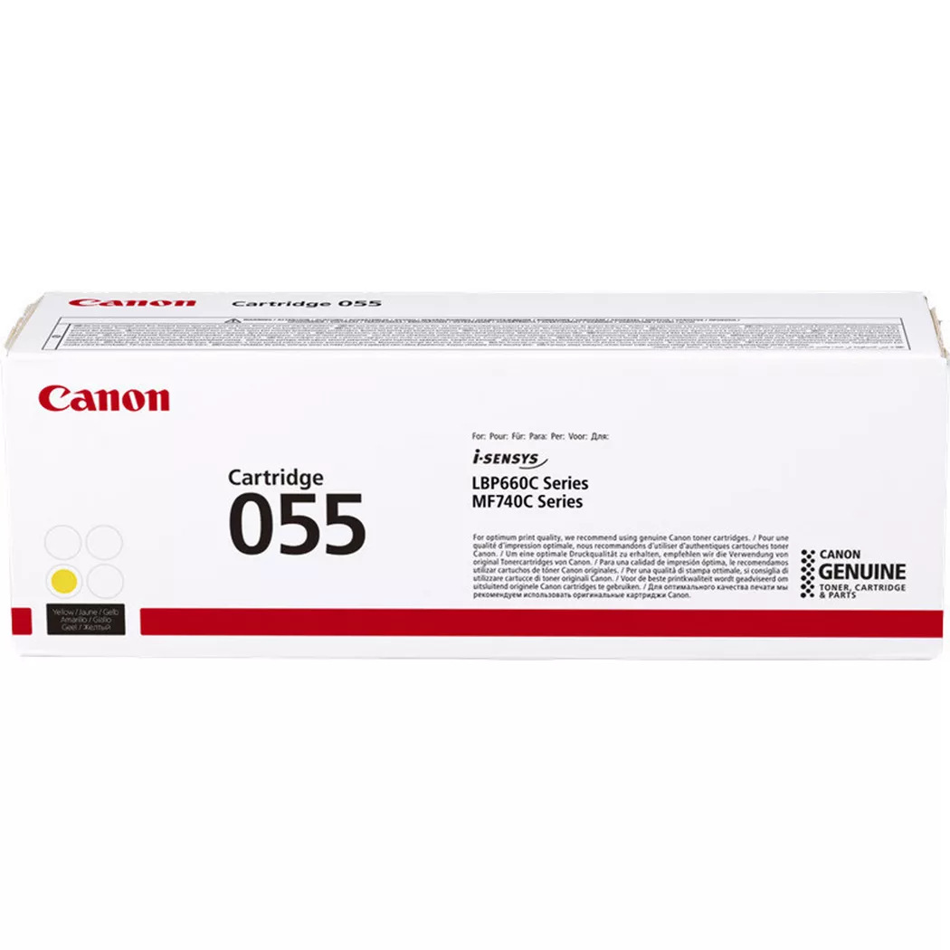 Canon – Toner-Modul 055 yellow CRG Y LBP663/MF742 2100 Seiten, One Size