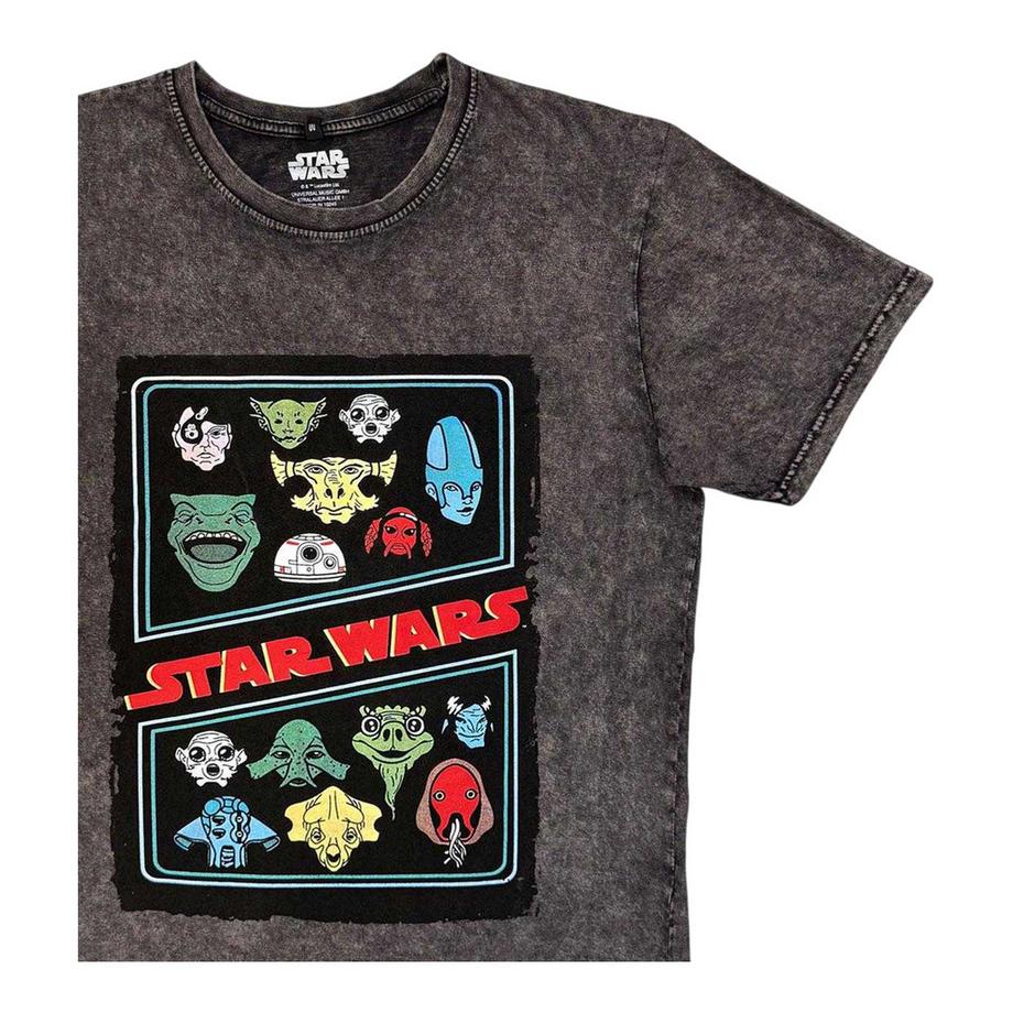 STAR WARS T-Shirt à Imprimé Graphique Lavé à la Pierre  