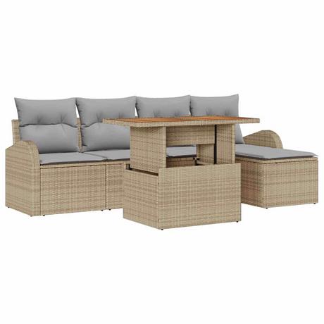 VidaXL Canapé de jardin poly rattan  