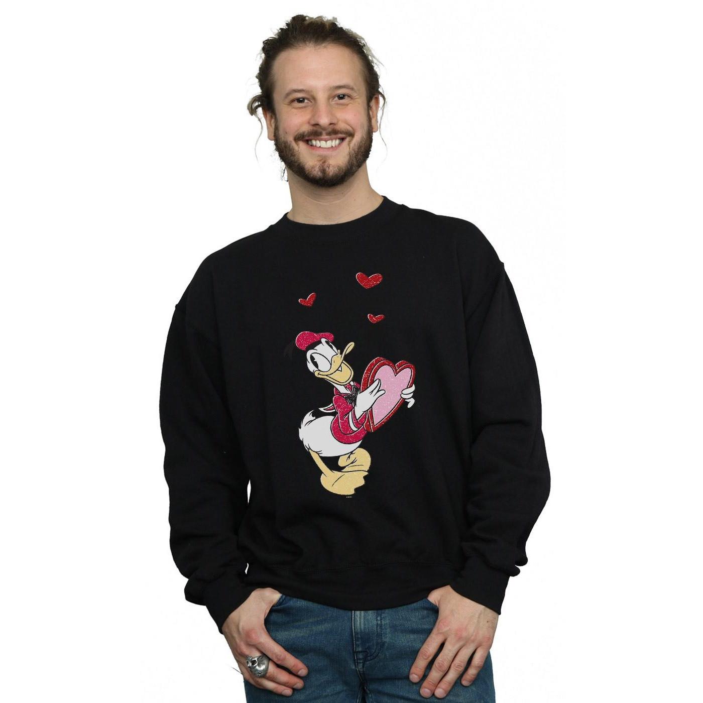 Disney  Donald Duck Love Heart Sweatshirt 
