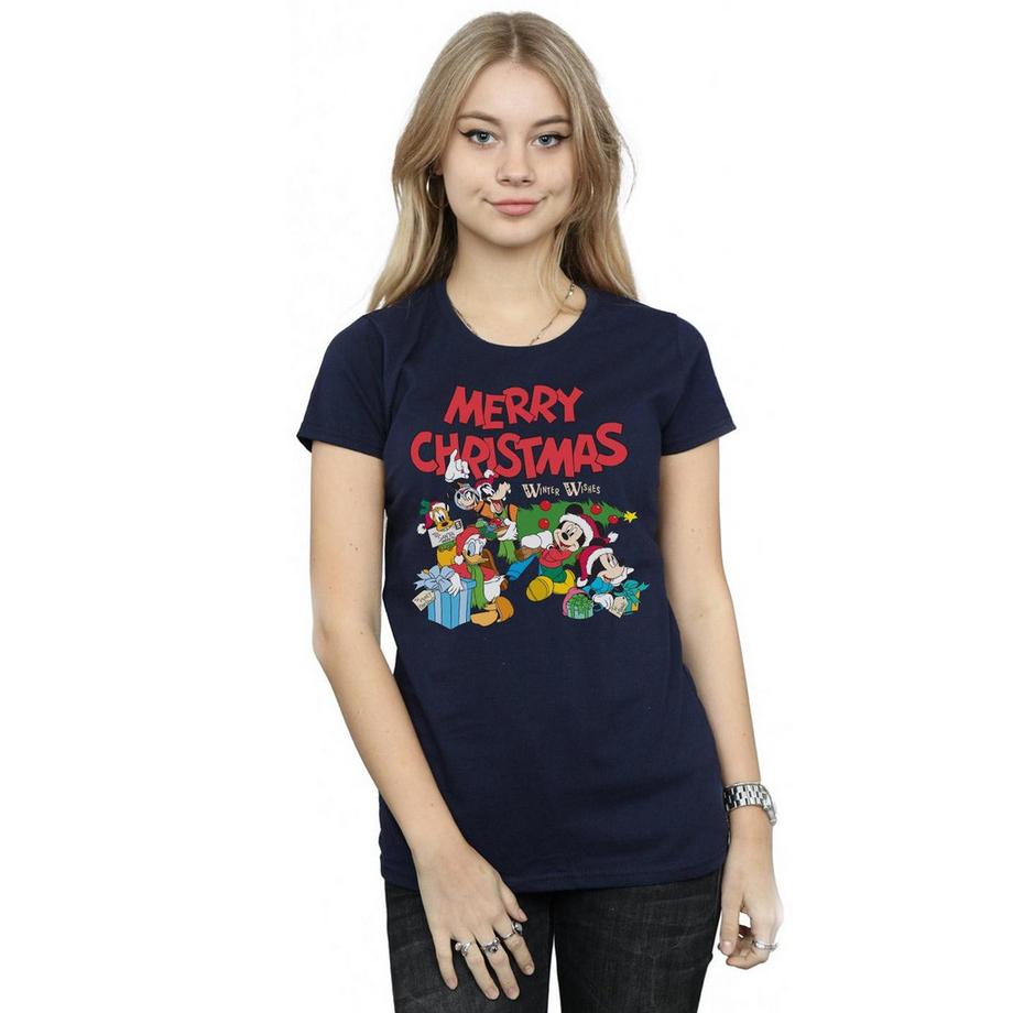 Disney Mickey Mouse And Friends Winter Wishes T-Shirt  