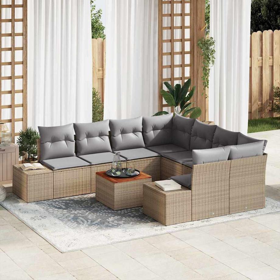 VidaXL Gartensofa-set poly-rattan  