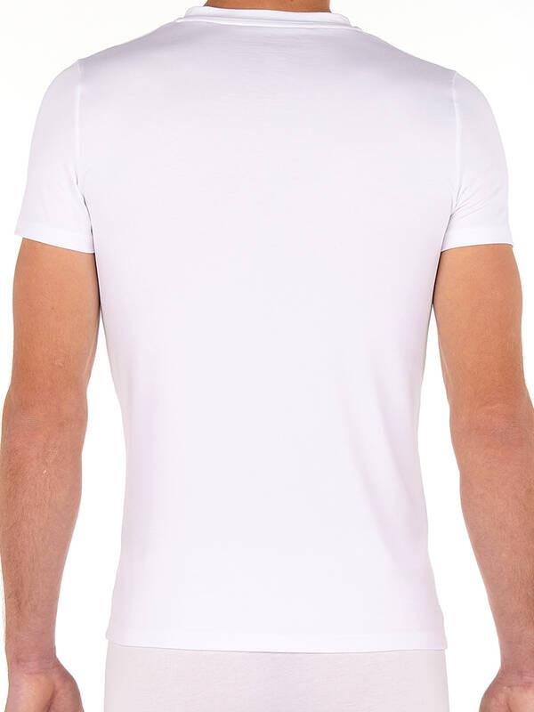 HOM Einfarbiges V-Ausschnitt Kurzarm T-Shirt  