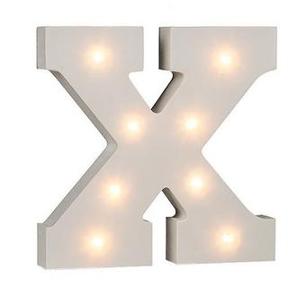 Ootb Beleuchteter LED Holzbuchstaben "X"  