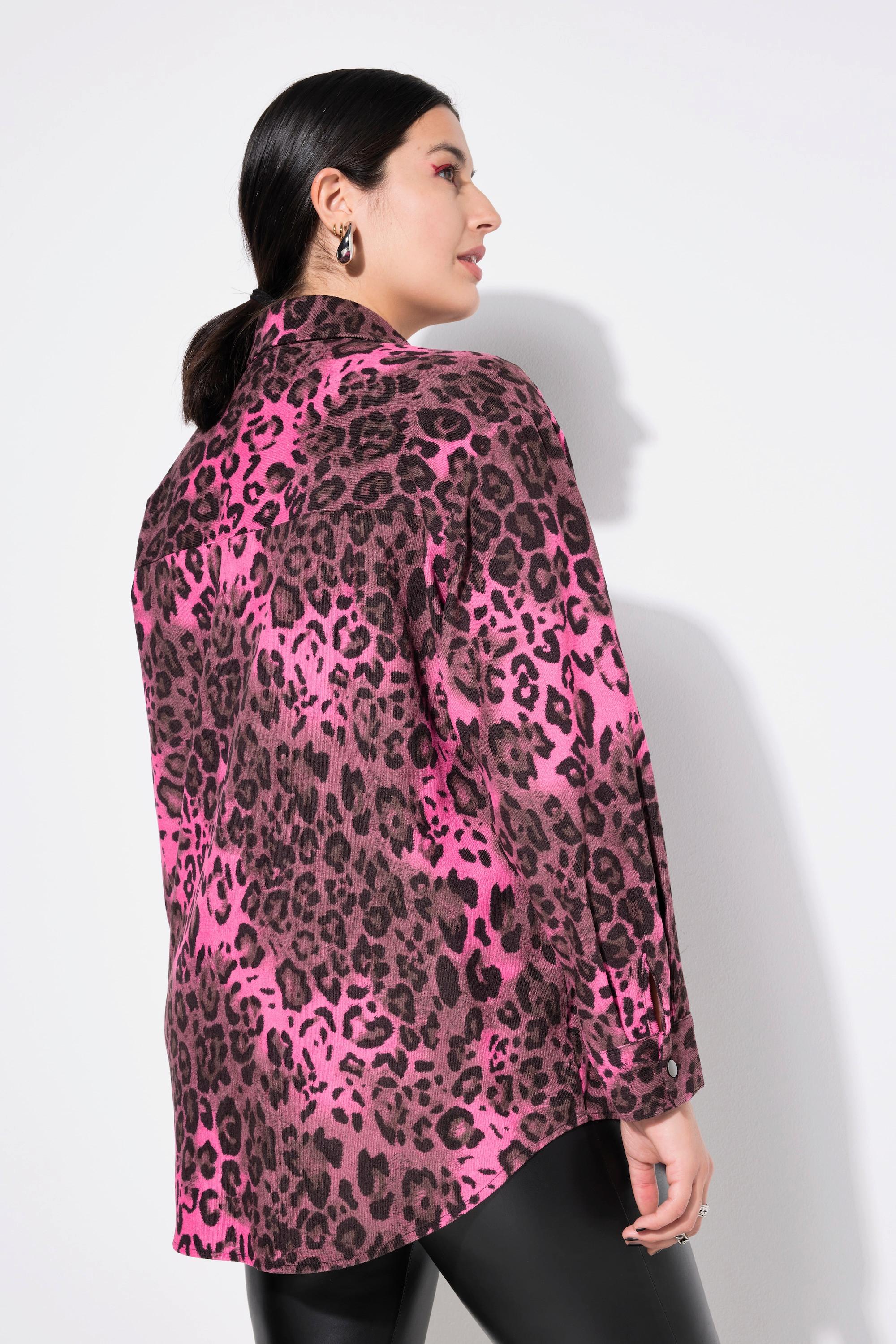 Studio Untold  Cord-Hemd, Oversize Shape, Leoprint 