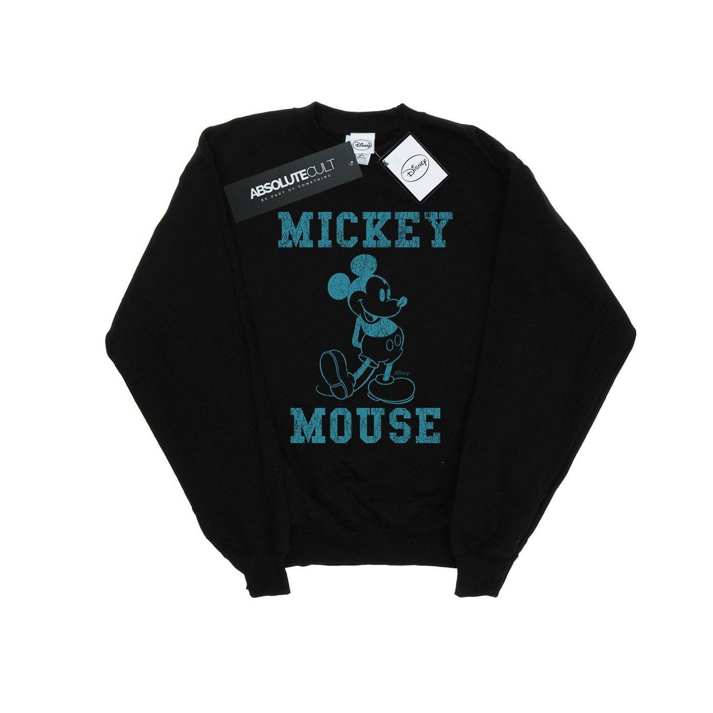 Disney  Mickey Mouse Distressed Kick Mono Sweatshirt 