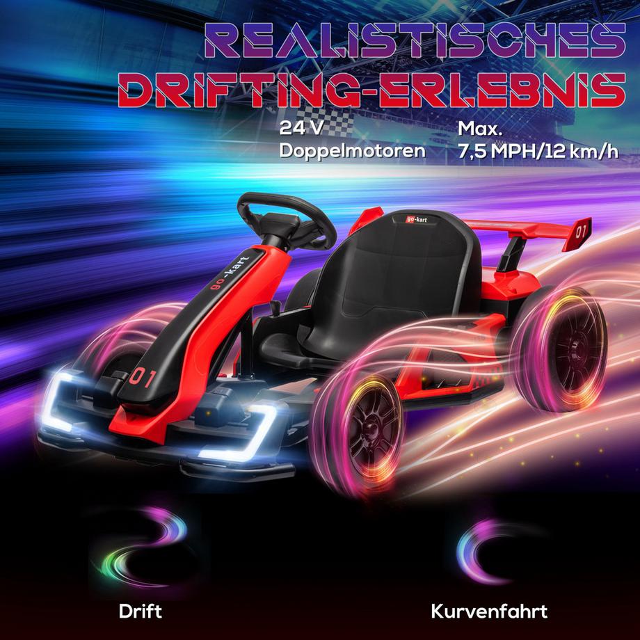 HOMCOM  Kinder Elektro Gokart 