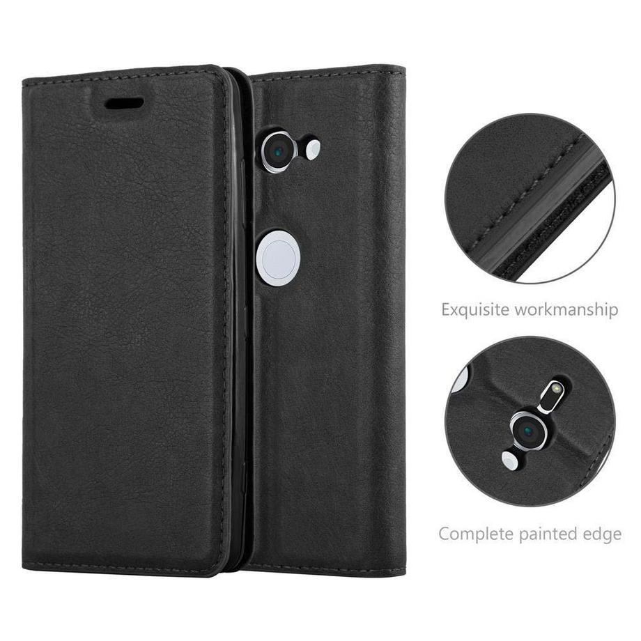 Cadorabo  Hülle für Sony Xperia XZ2 COMPACT Magnetverschluss, Kartenfach 