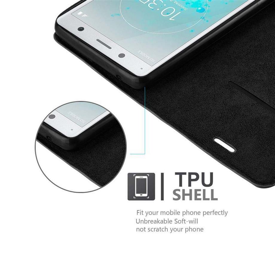 Cadorabo  Hülle für Sony Xperia XZ2 COMPACT Magnetverschluss, Kartenfach 