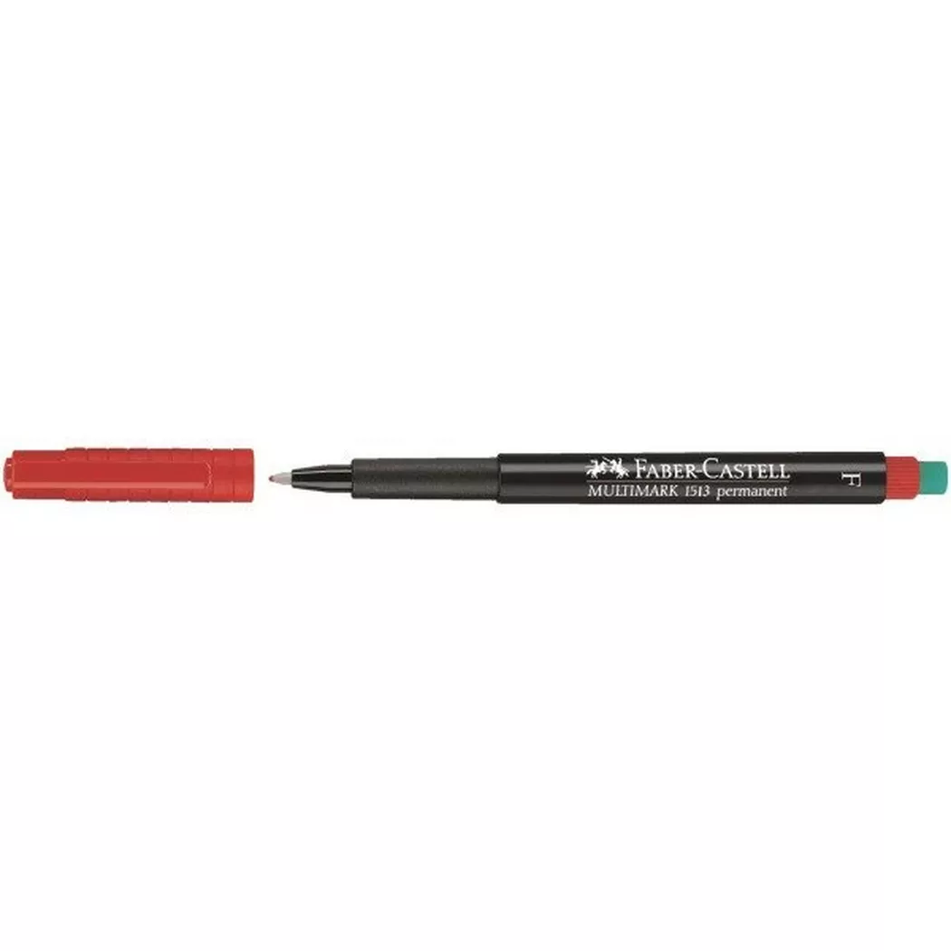 FABER-CASTELL Permanent-Marker MULTIMARK F, rot