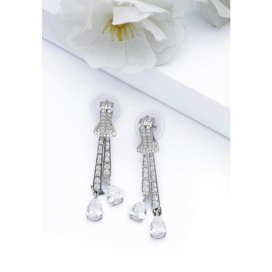 AVANT-GARDE PARIS  Silberner Knoten-Hängeohrringe 