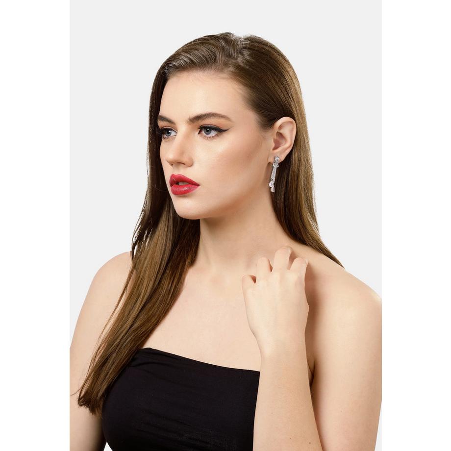 AVANT-GARDE PARIS  Silberner Knoten-Hängeohrringe 