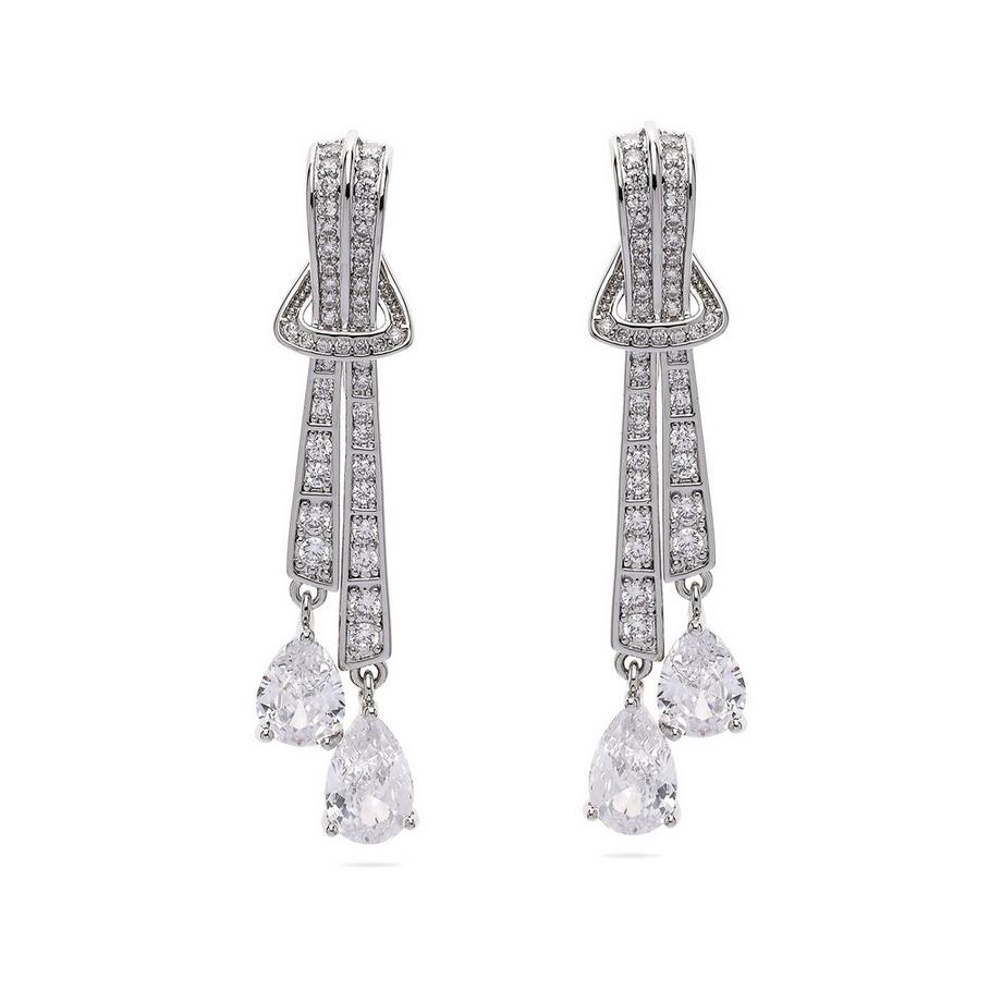 Silberner Knoten-Hängeohrringe