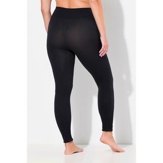 Ulla Popken  Legging en jersey côtelé avec taille large, sans couture latérale 