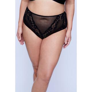 Ulla Popken  Slip ouvert a vita alta con pizzo e lacci 