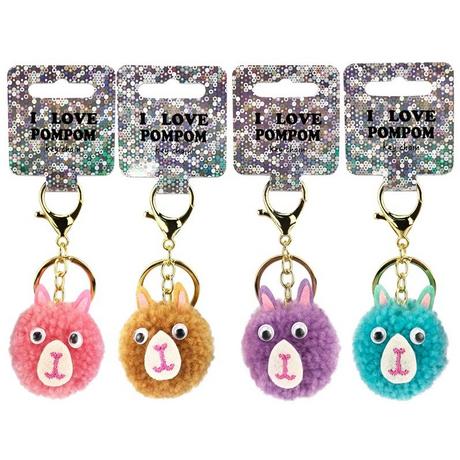 Roost Lama Pompom Schlüsselanhänger  