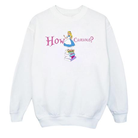 Disney  Sweat ALICE IN WONDERLAND HOW CURIOUS 