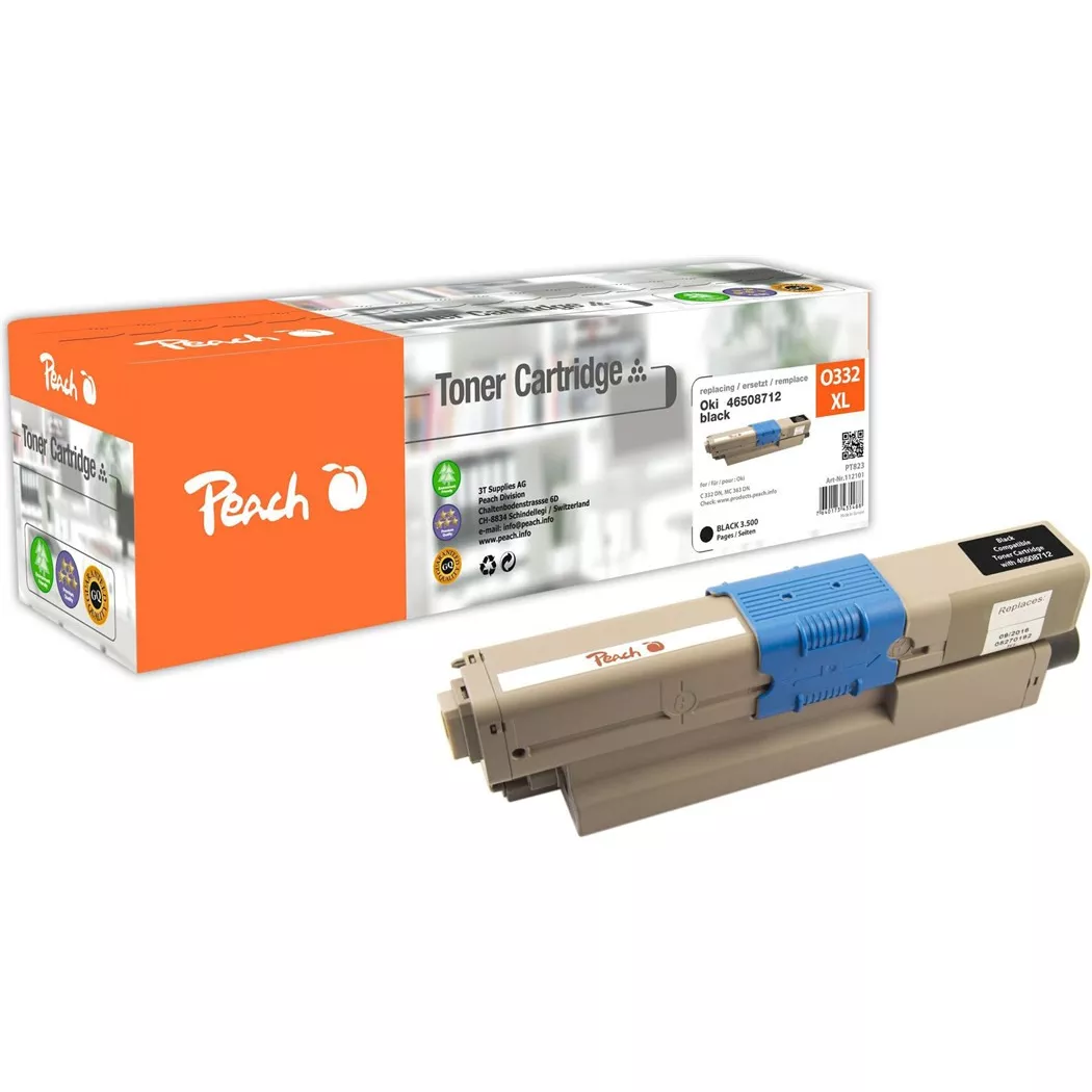 Peach – Toner OKI 46508712 Black, One Size