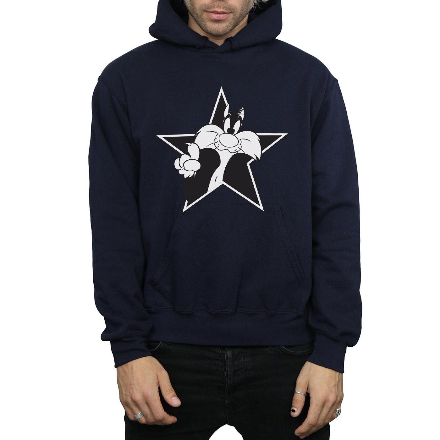 LOONEY TUNES Sylvester the Cat Print Felpa con Cappuccio  