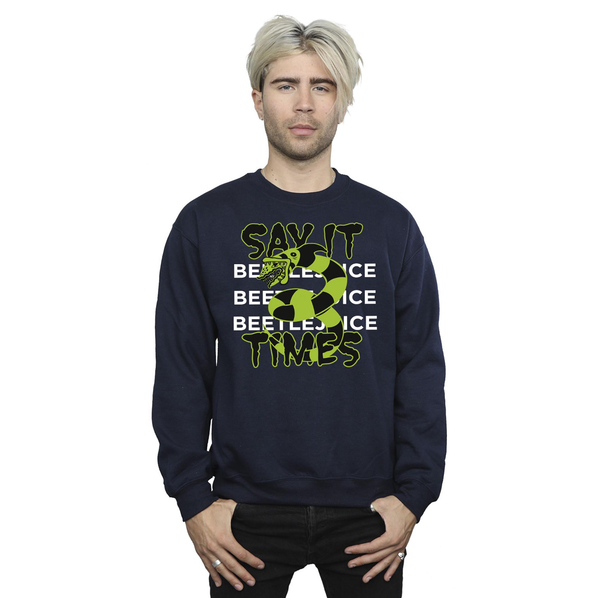Beetlejuice Say It 3 Times Sweatshirt  