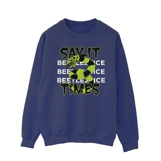 Beetlejuice Say It 3 Times Sweatshirt  