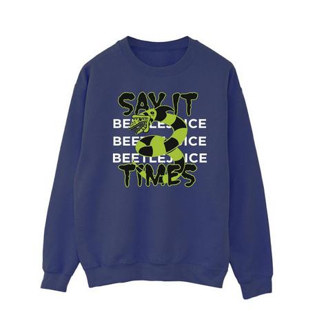 Beetlejuice Say It 3 Times Sweatshirt  