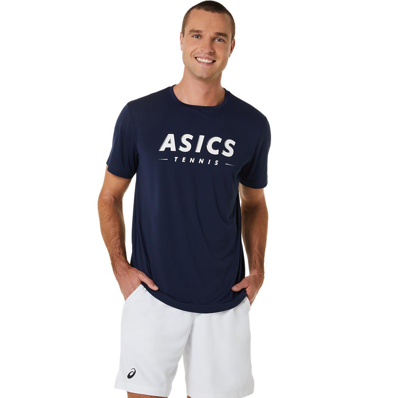 asics  Men Court GPX T-Shirt Dunkelblau 