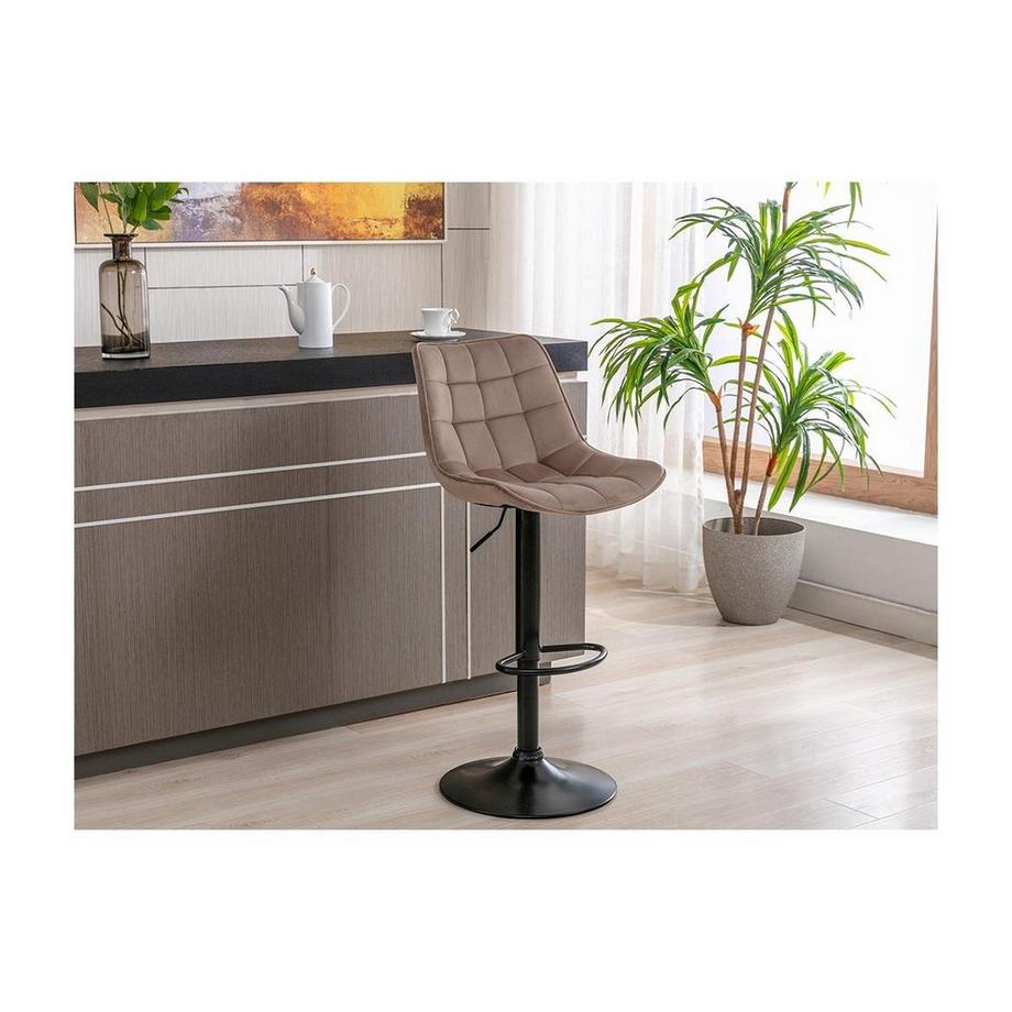 Vente-unique Barhocker 2erSet LIMA II Samt Metall  