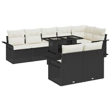 Gartensofa-set poly-rattan