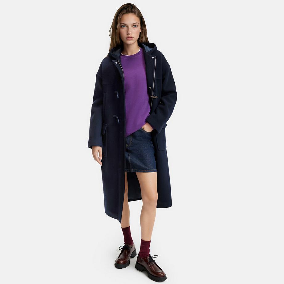 Duffle-coat long à capuche