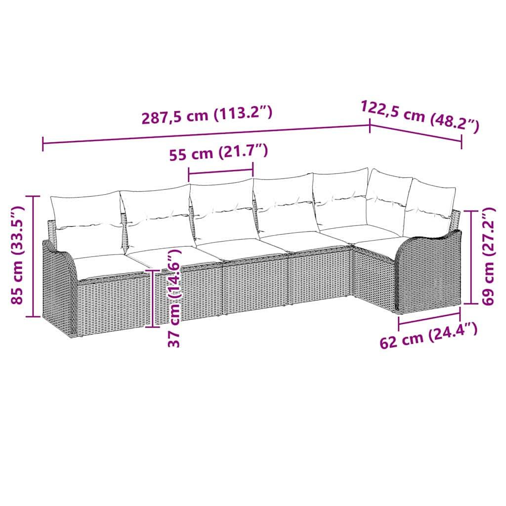 VidaXL Gartensofa-set poly-rattan  