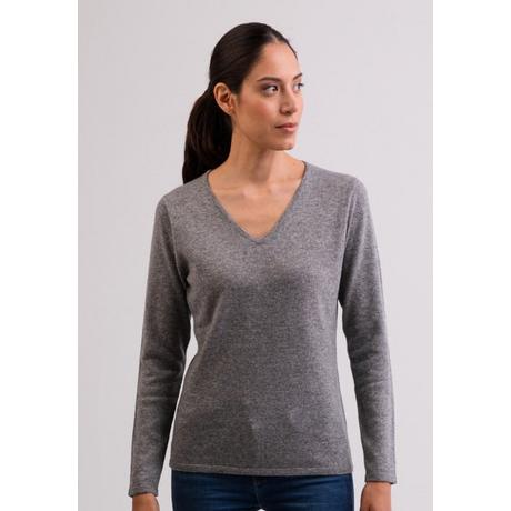 CASH-MERE.CH Pullover Cashmere Scollo a V  
