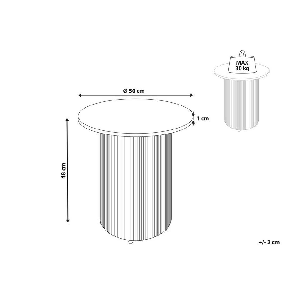 Beliani Table d'appoint en MDF  LEONA  