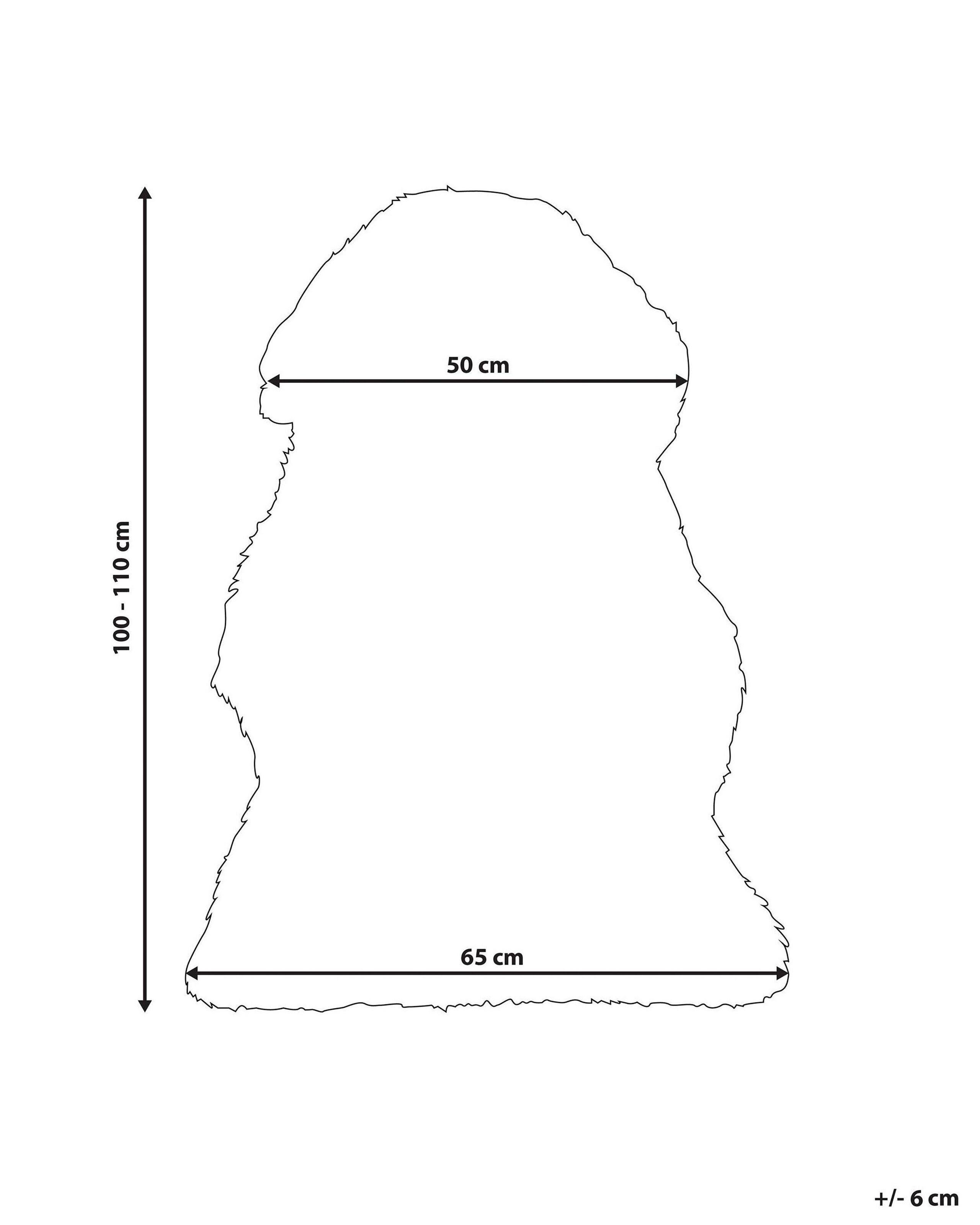 Beliani Tappeto en Pelle di pecora Classico ULURU  