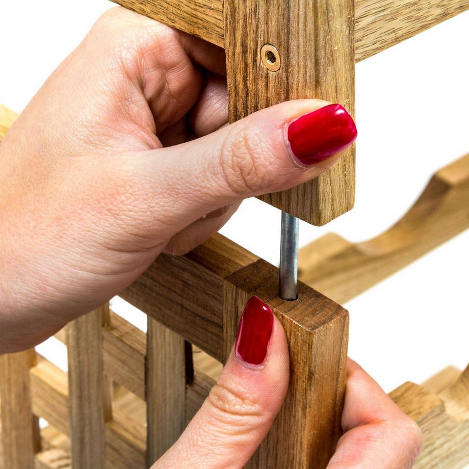 B2X Weinregal in Nussbaum für 25 Flaschen  