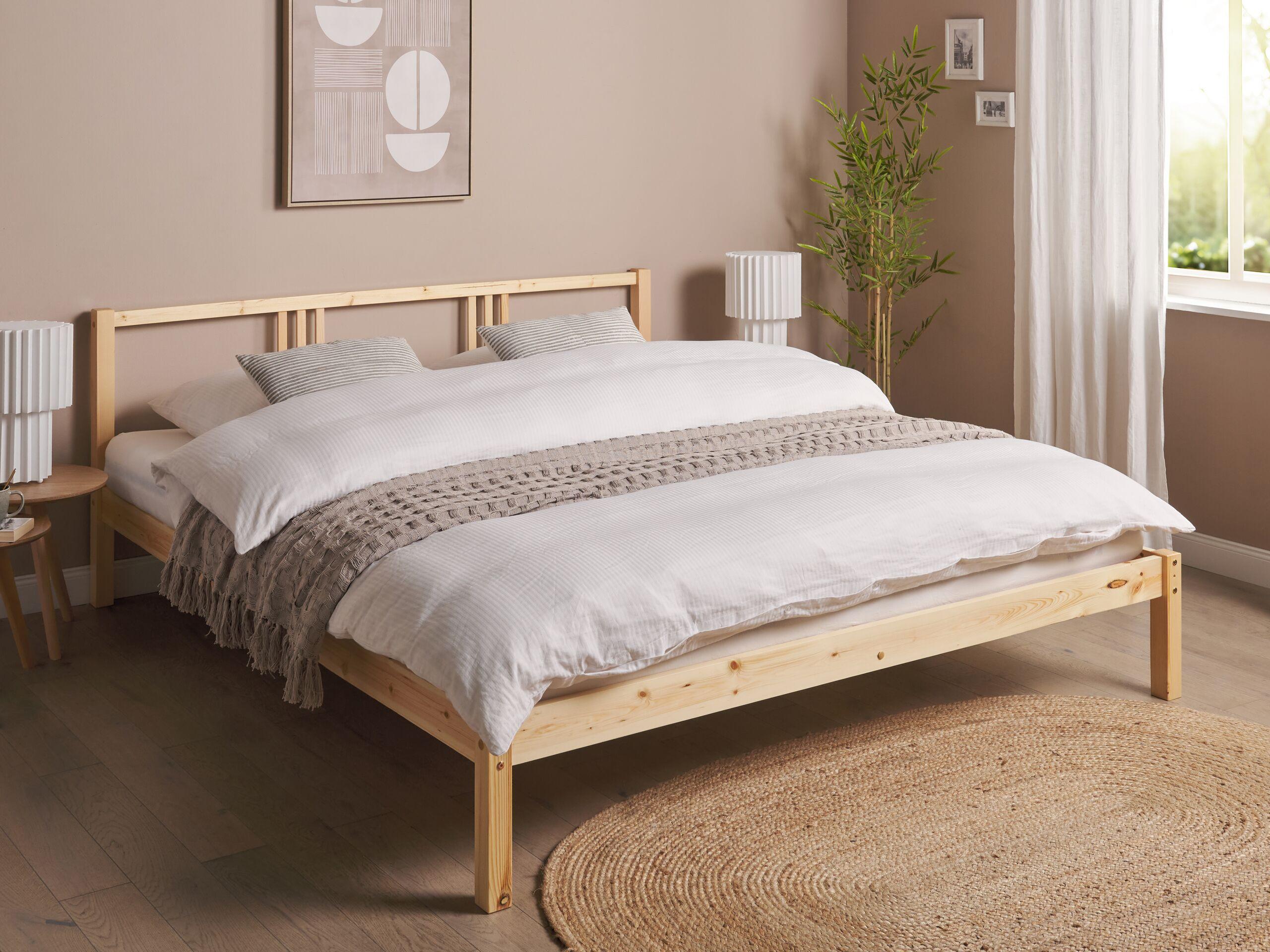 Beliani Letto en Legno di pino Scandinavo VANNES  