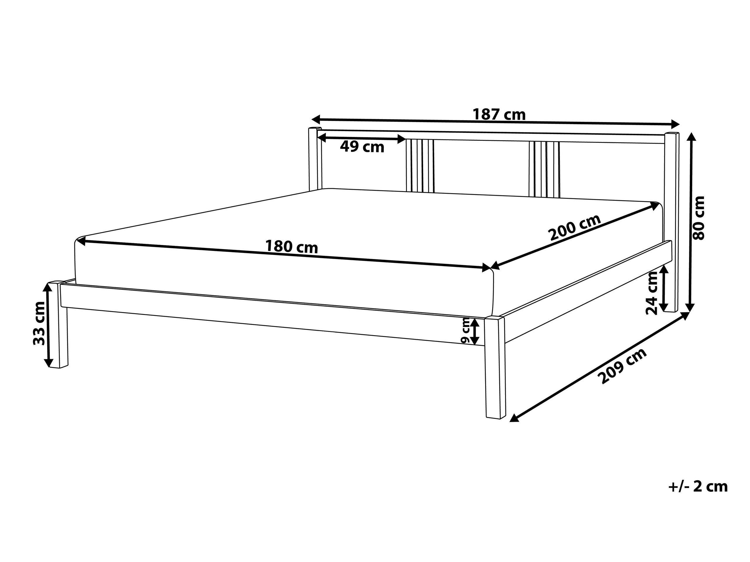 Beliani Letto en Legno di pino Scandinavo VANNES  