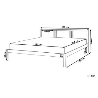 Beliani Letto en Legno di pino Scandinavo VANNES  