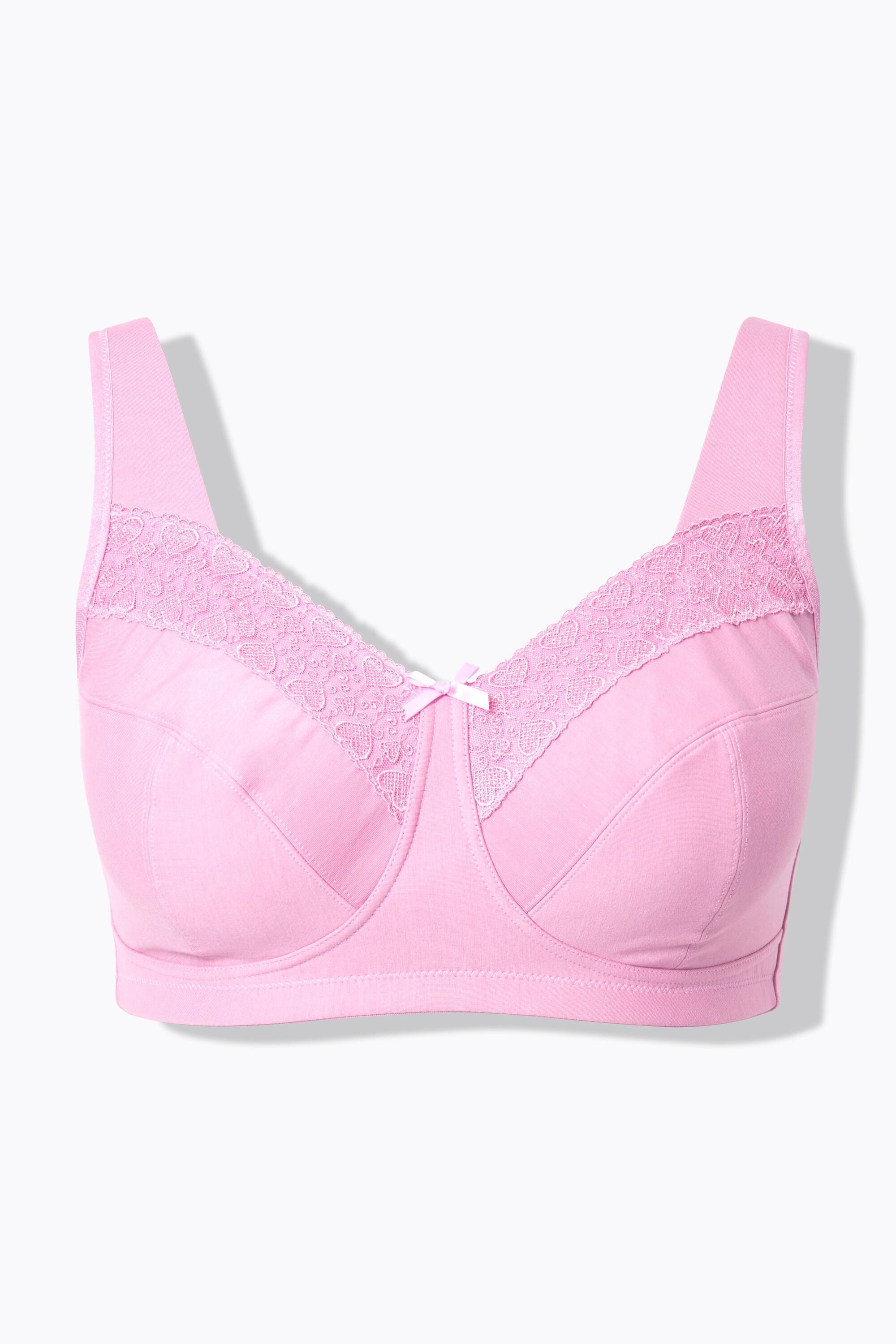 Ulla Popken Entlastungs-BH bügellos mit Blüten Herzspitze  