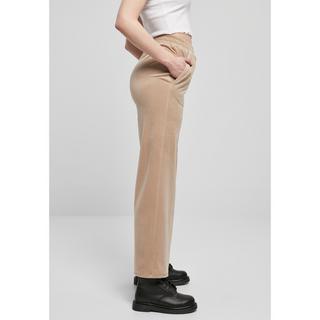 URBAN CLASSICS Pantaloni High Waist Straight Velvet  