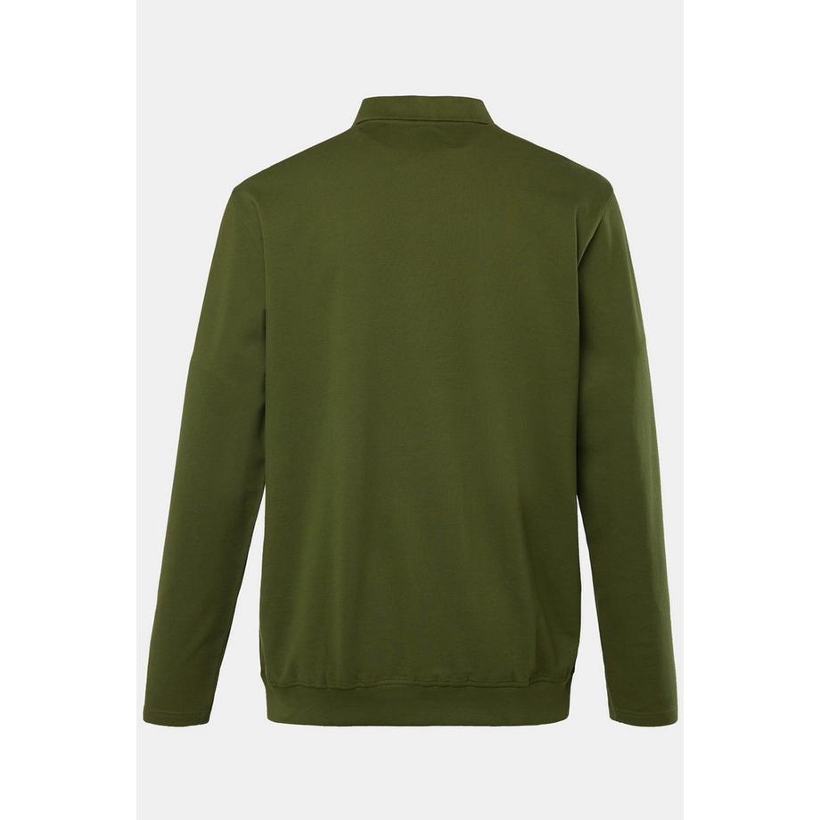 JP1880 Basic Langarm Piqué Poloshirt Bauchfit  