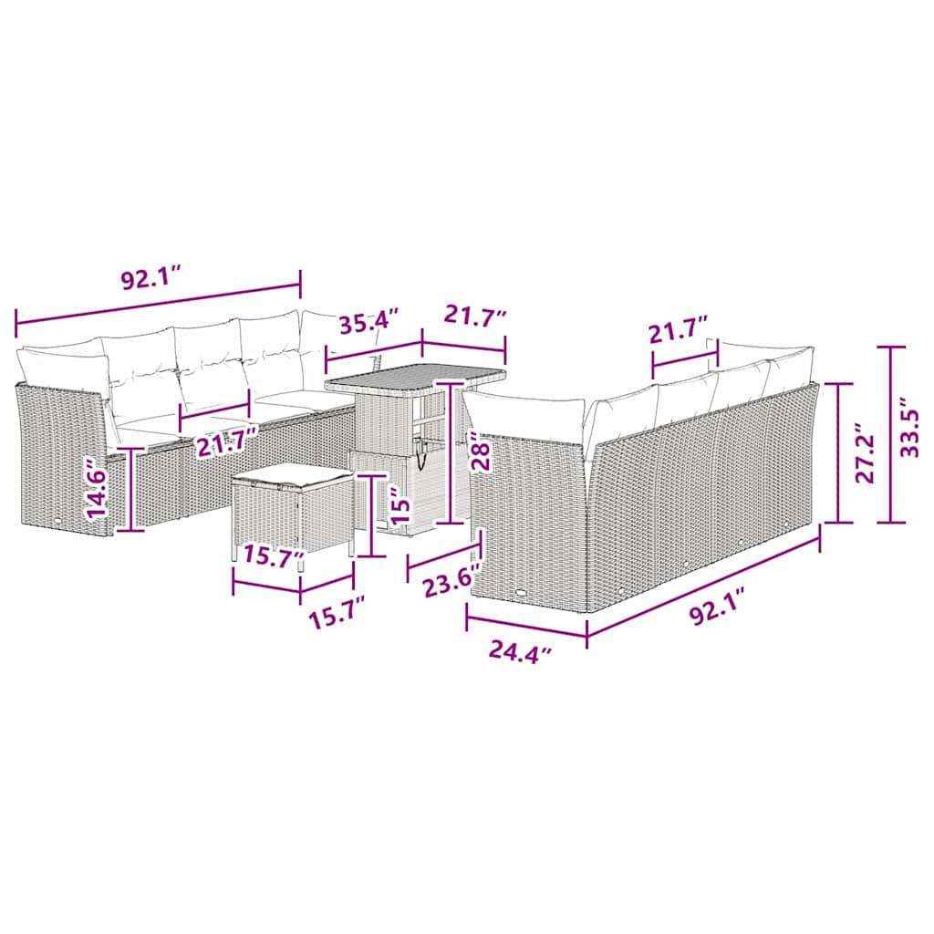 VidaXL Garten sofa set massivholz akazie  