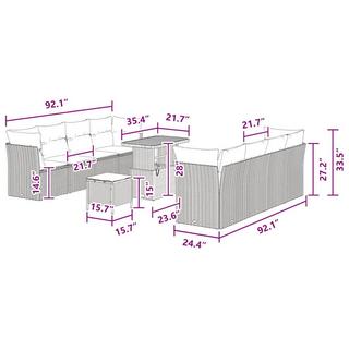 VidaXL Garten sofa set massivholz akazie  