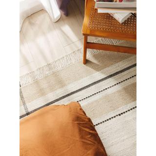 Benuta Tapis de laine Bahati Beige  