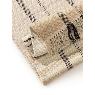 Benuta Tapis de laine Bahati Beige  