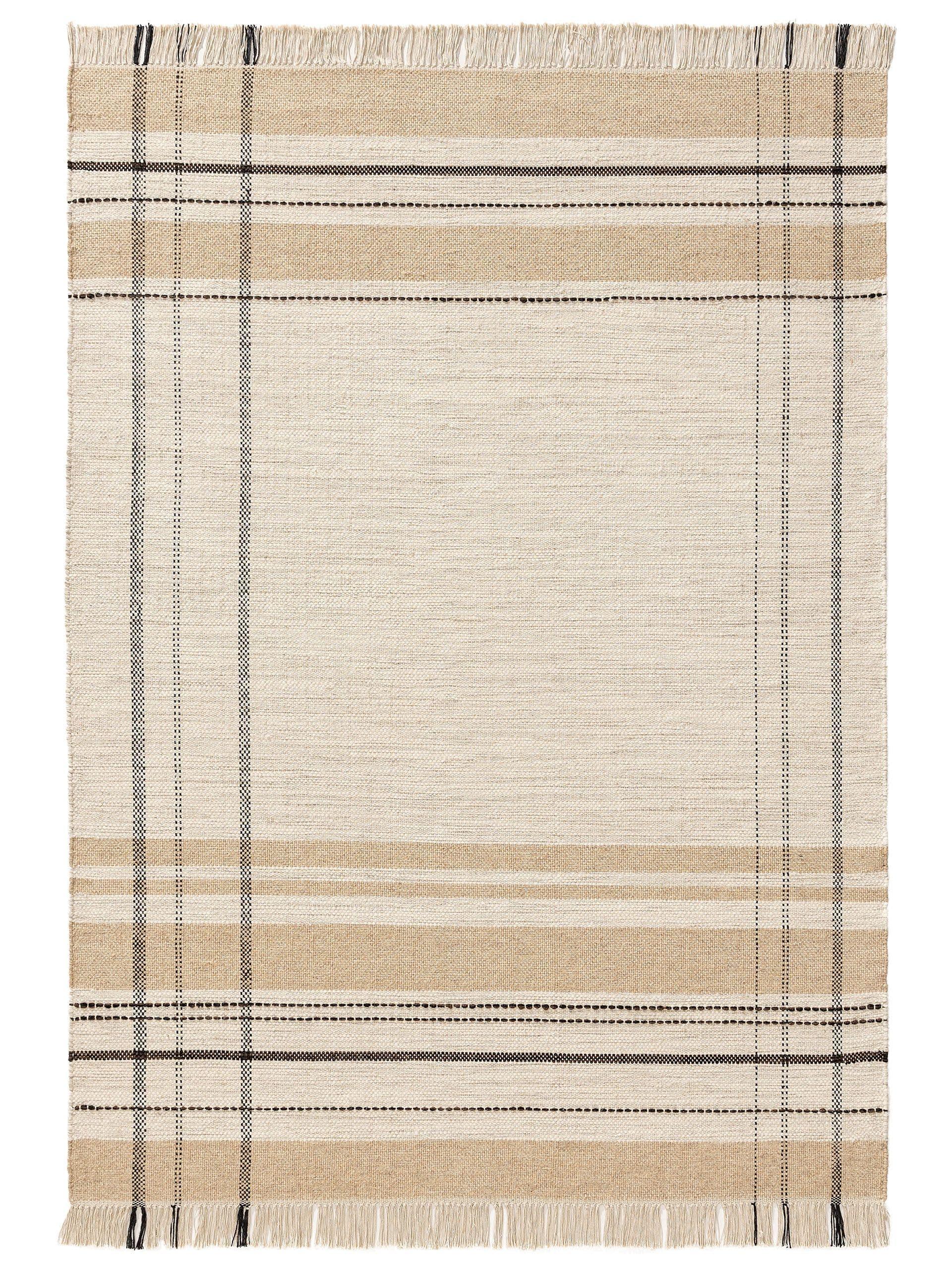 Benuta Tapis de laine Bahati Beige  